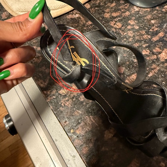 Authentic YSL Tribute Platform Sandals - one strap is ripped (priced to sell) - Picture 10 of 10